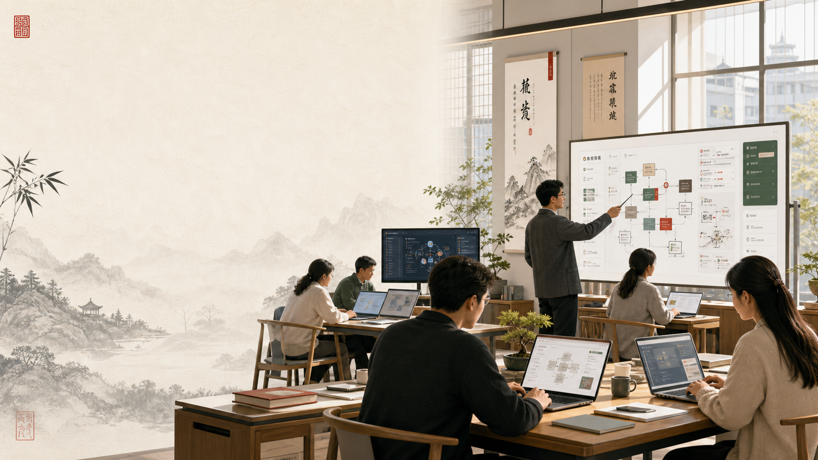 现代中文 AI 学习空间中的专业学习者和知识看板
